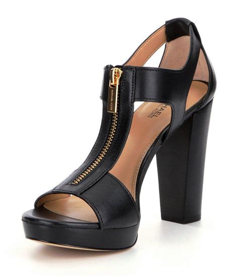 michael kors berkley sandals black suede|berkley leather block heel sandal.